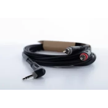 Cordial 14858 cavo adattatore audio a Y jack stereo 3,5mm su 2x RCA phono, 1m, cavo gemello in PVC nero