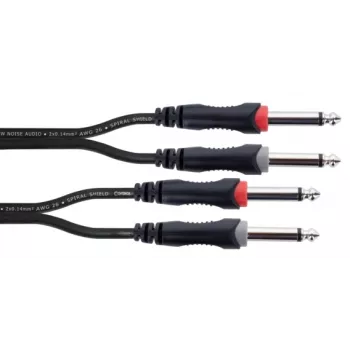 Cavo audio Cordial 14846 Twin Mono jack 6 m nero - doppio jack TS 6,3 mm su doppio jack TS 6,3 mm
