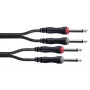 Cavo audio Cordial 14846 Twin Mono jack 6 m nero - doppio jack TS 6,3 mm su doppio jack TS 6,3 mm