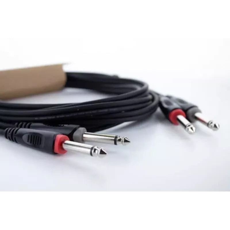 Cavo audio Cordial 14846 Twin Mono jack 6 m nero - doppio jack TS 6,3 mm su doppio jack TS 6,3 mm