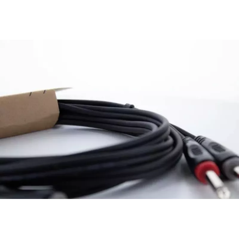 Cavo audio Cordial 14846 Twin Mono jack 6 m nero - doppio jack TS 6,3 mm su doppio jack TS 6,3 mm