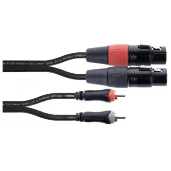 Cavo di collegamento Cordial EU 1 FC XLR su RCA 1 m nero (14851)