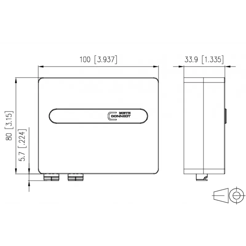 METZ OpDAT ADT VIK 2xLC-D OM4 bianco puro RAL 9010 cassetta in fibra ottica 1501107H02HC