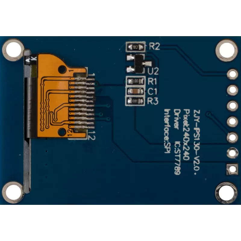 Joy-it modulo display IPS TFT LCD da 1,3 pollici 240x240 con supporto di montaggio SBC (SBC-LCD01)