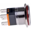 JOY-IT BUTTON22C-M-RD pulsante interruttore 250V AC 15A SPST NO IP67 IK10 rosso