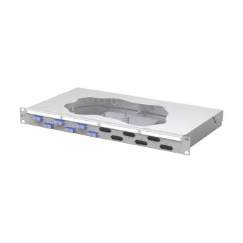 METZ CONNECT pannello splice-patch in fibra ottica 6 porte SC-D OS2, 1U, 12 fibre, grigio chiaro 150459E206-F