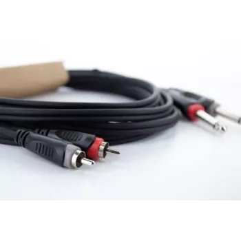 Cordial 14839 cavo audio jack mono 6,3mm a RCA 1m nero