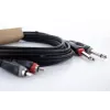 Cordial 14839 cavo audio jack mono 6,3mm a RCA 1m nero