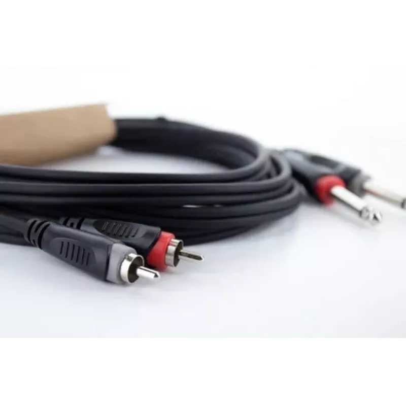Cordial 14842 cavo audio jack dual-mono a RCA 6m nero