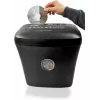 LMG DWS-1012CD Distruggidocumenti a taglio particellare con contenitore separato per CD/DVD, livello di sicurezza P-4, 10-12 fogli, 21L