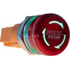 JOY-IT Button22NA-01 Pulsante di emergenza, blocco meccanico, rosso/verde, Ø22 mm, IP67, IK10