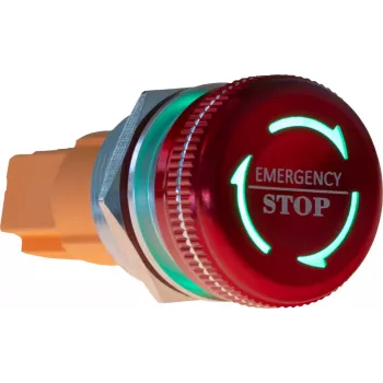 JOY-IT Button22NA-01 Pulsante di emergenza, blocco meccanico, rosso/verde, Ø22 mm, IP67, IK10