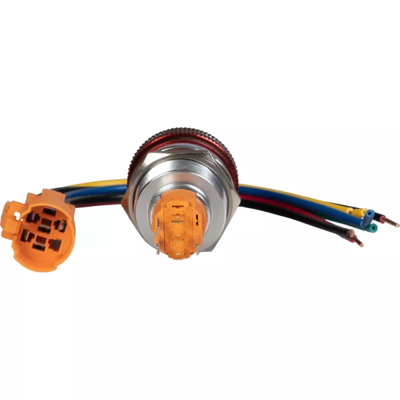 JOY-IT Button22NA-01 Pulsante di emergenza, blocco meccanico, rosso/verde, Ø22 mm, IP67, IK10