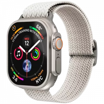 VONMÄHLEN Woven Loop per Apple Watch 40/41/42mm, crema