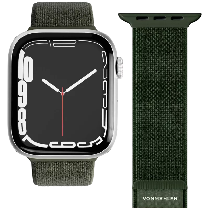 VONMÄHLEN Fitness Loop 2 cinturino per Apple Watch 44mm, 45mm, 49mm – oliva