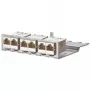 METZCONNECT BTR E-DATmodul 6x88 1U patch panel CAT6 con 6 moduli RJ45 schermati, gestione cavi integrata e scarico di trazione 130922-03-E