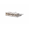 METZCONNECT BTR E-DATmodul 6x88 1U patch panel CAT6 con 6 moduli RJ45 schermati, gestione cavi integrata e scarico di trazione 130922-03-E