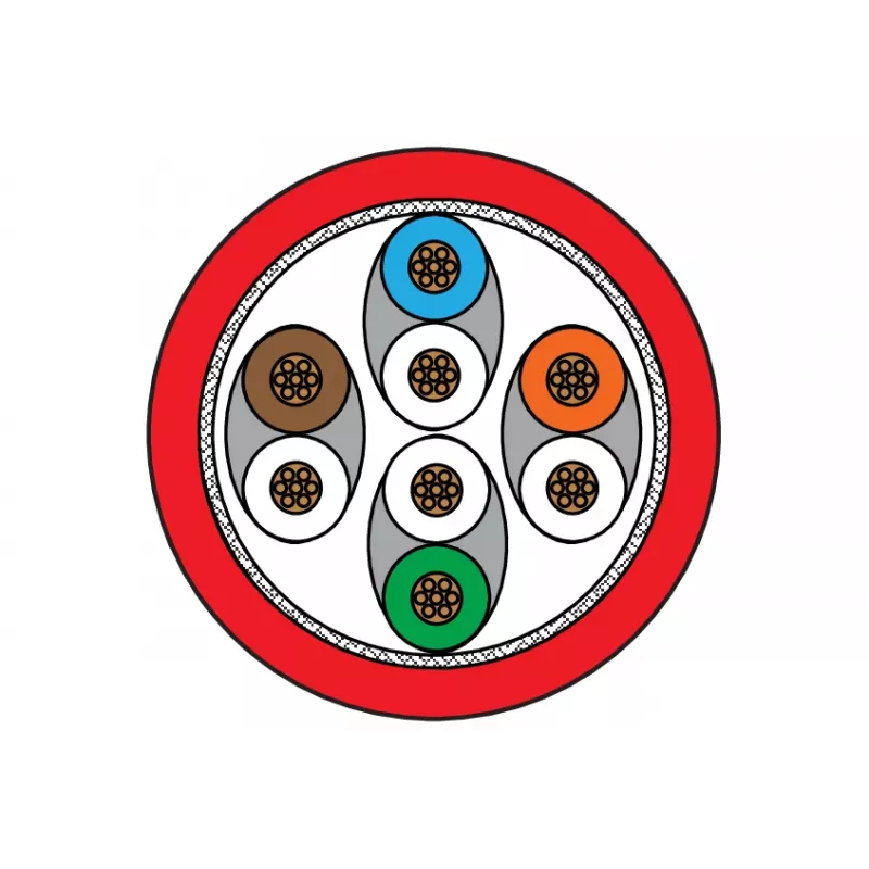 METZ CONNECT 130845B066-E cavo di rete Cat6a S/FTP 20m rosso