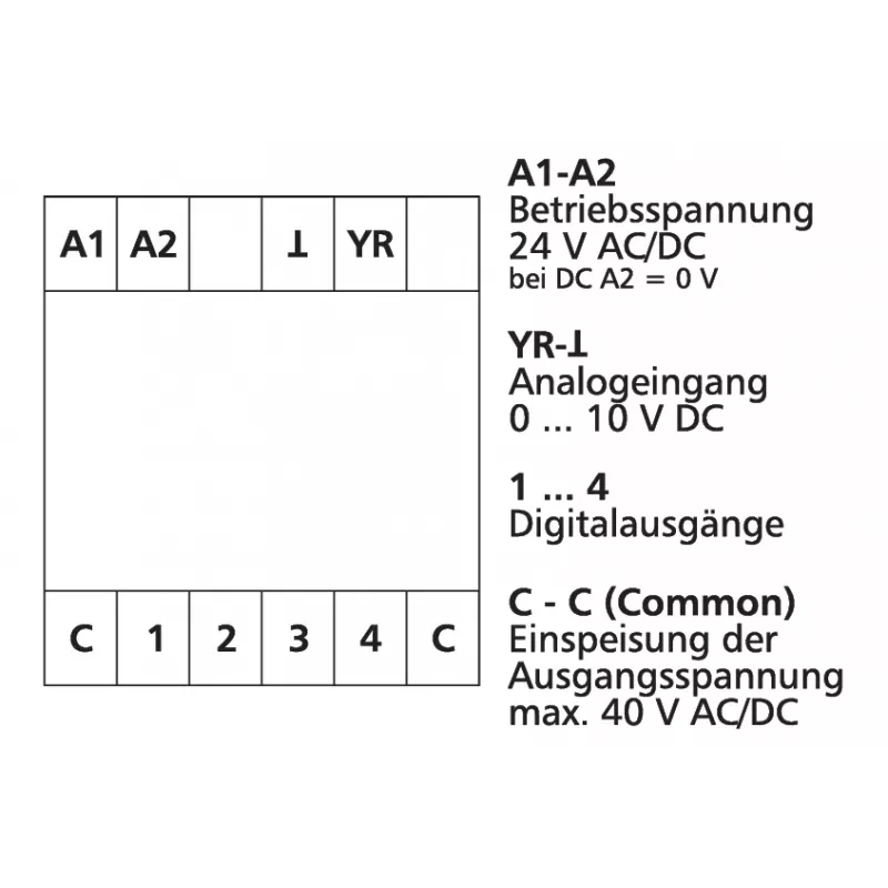 METZ CONNECT ADU-C12C12 convertitore analogico-digitale, 2 canali, RS485 Modbus RTU, guida DIN 11043513