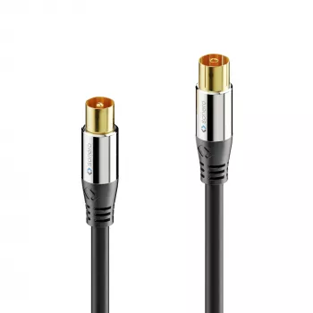 PURELINK Sonero cavo antenna 2 m S-AC000-020 Premium, coassiale connettore maschio a femmina, 75 Ohm, doppio schermo, bianco