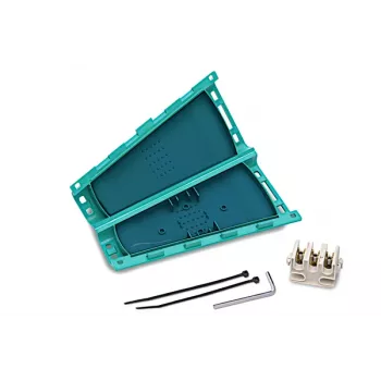 HellermannTyton 435-00658 supporto per fascette in polipropilene verde, 110mm x 53mm, fissaggio a vite, 2 fori, da -20°C a 90°C