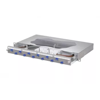 METZ CONNECT patch panel di giunzione in fibra ottica 12x LC-Duplex OS2 monomodale, 1U, grigio chiaro 1504697412-F