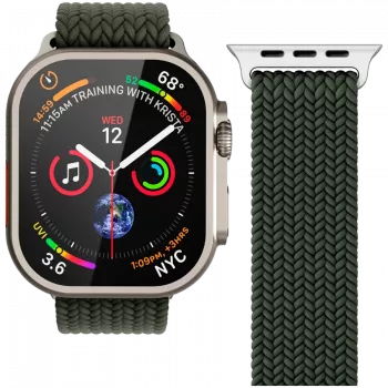 VONMÄHLEN Woven Loop per Apple Watch 44/45/46/49mm, oliva