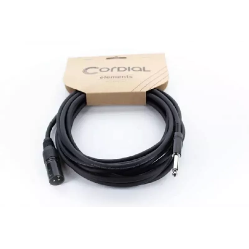 Cordial EM 5 MP cavo audio XLR a jack mono 6,3 mm 5 m nero 14753