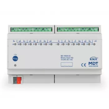 MDT BE-16024.02 modulo di ingresso binario 16 canali 8TE guida DIN 24V AC/DC KNX