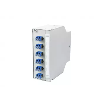 Metz 15024A07406-E OpDAT REGpro VIK box di distribuzione in fibra ottica 6xLC-D OS2, bianco puro RAL 9010