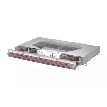 METZ CONNECT pannello patch a giunzione 24xLC-duplex OM4, montaggio rack 1U, 48 fibre 1504677524-E