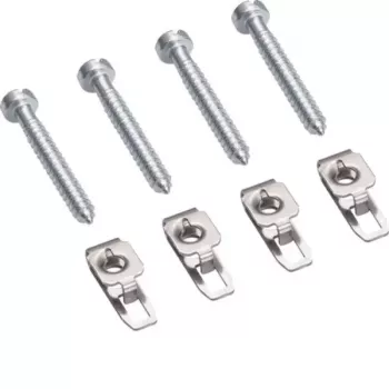 Hager ZZ44SF supporto di montaggio per guida DIN, confezione da 4, grigio
