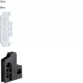 HAGER UZ02S2 supporto sbarra collettrice PE/N, serie universN, 2 pz., grigio