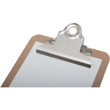 MAUL portablocco MAULbill, pannello in fibra dura, 115 x 265 mm, clip in metallo, capacità 15 mm, angoli arrotondati, marrone 2391770