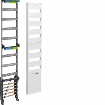 Hager ZH53XS modulo di montaggio distribuzione, 12 TE, 7 file, morsettiere N+PE, grigio chiaro