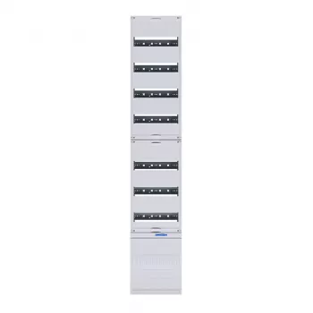 Hager ZH53XS modulo di montaggio distribuzione, 12 TE, 7 file, morsettiere N+PE, grigio chiaro
