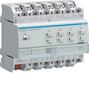 Hager TYAS628C attuatore per tapparelle/tende KNX a 8 canali 230V