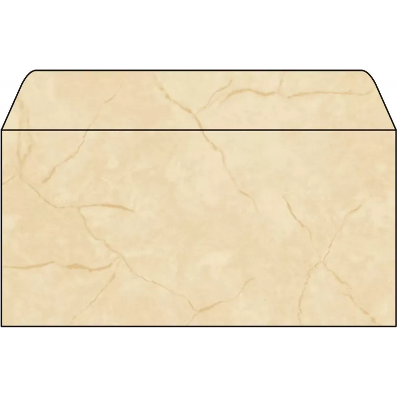 Sigel DU185 busta DIN lungo (DL, 110 x 220 mm), beige granito, 90 g/m², gommata