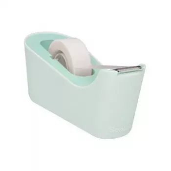 3M Scotch C18 Dispenser da tavolo verde menta con Magic Tape, 19 mm x 7,5 m, trasparente