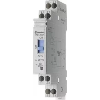 Finder 19.21.0.024 Interruttore crepuscolare con timer e contatto di ritorno, 1 CO 10 A, 24 V AC/DC