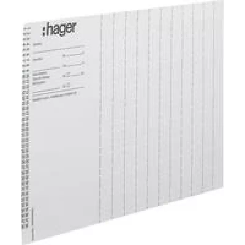 HAGER ZZ90B Fogli di etichettatura per moduli Legrand Mosaic, A4, bianco, confezione da 10