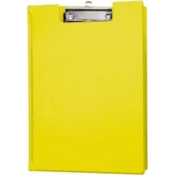 MAUL cartella portablocco A4, giallo, cartone rivestito in pellicola, clip in filo piatto 2339213
