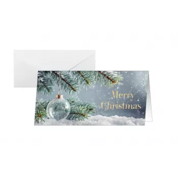 SIGEL DS637 biglietti di Natale Idillio innevato DIN long, 25 biglietti con buste