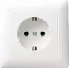 GIRA Standard 55 presa Schuko con placca completa, bianco puro satinato (0440 27)