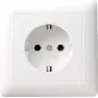 GIRA Standard 55 presa Schuko con placca completa, bianco puro satinato (0440 27)