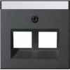 Gira System 55 placca di copertura per Modular Jack 30° a 2 moduli antracite 264028