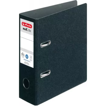 HERLITZ raccoglitore ad anelli DIN A5 verticale 75 mm dorso nero 5175807