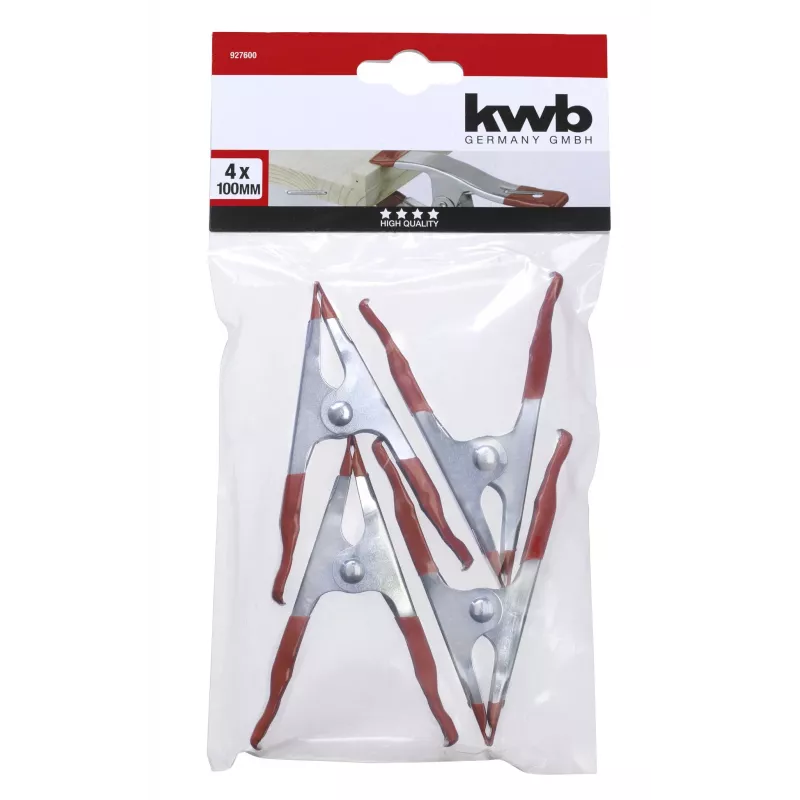 kwb morsetti a vite, lamiera d'acciaio, set da 4 pezzi, 100 x 35 mm 927600