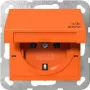 Gira presa SCHUKO con coperchio a ribalta, protezione aumentata contro i contatti, arancione 4454109