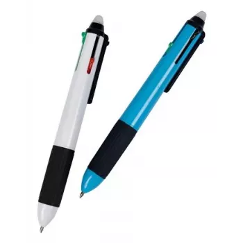 WEDO penna a sfera cancellabile 4 colori con gomma integrata, scatola display da 12 256 4499